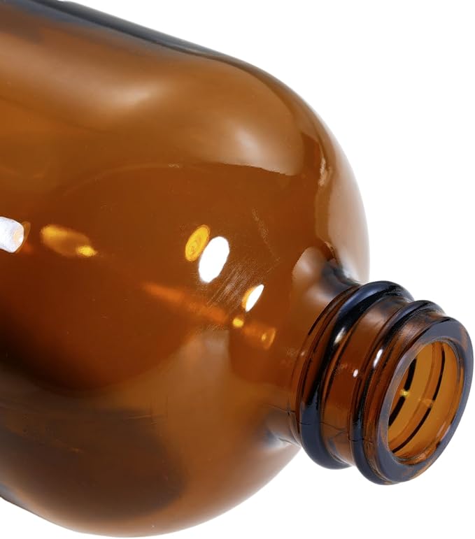 - 16 oz Amber Glass Boston Round Bottles - Image 2