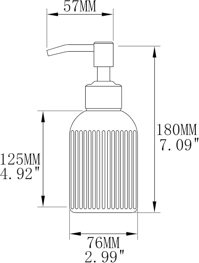 Gold Refillable Glass Kitchen Soap Dispenser, 16oz Bathroom Soap Dispenser - Image 8