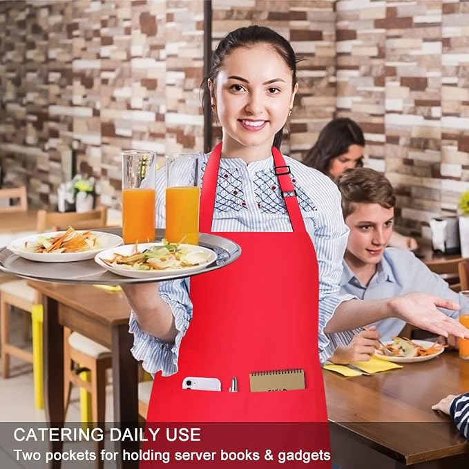 Jubatus 2 Pack 100% Cotton Aprons - Image 5