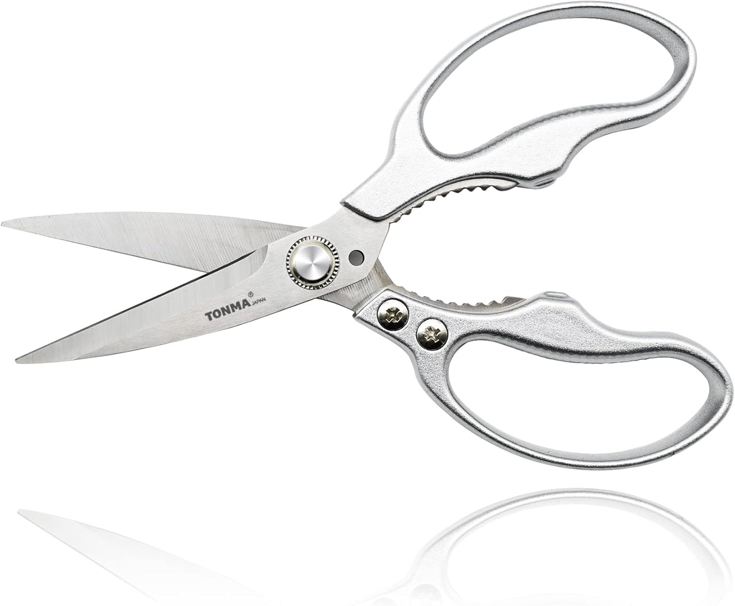 TONMA Heavy Duty Kitchen Scissors All Purpose [Made in Japan] Stainless Steel Japanese Multipurpose Kitchen Shears for Herbs, Chicken, Food, Garden, Office, Crafting, Leather, Dishwasher Safe