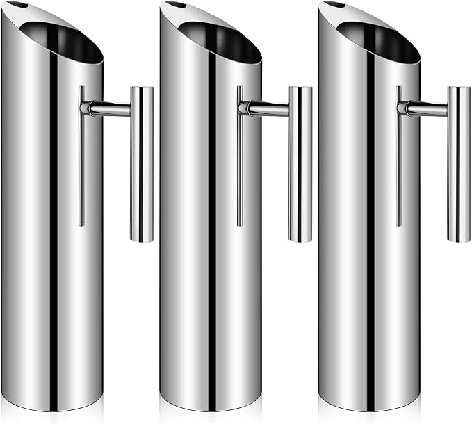 Funnymoom 3 Pack 70oz/2l Stainless Steel Water Pitcher Modern Metal Pitcher by Funnymoom