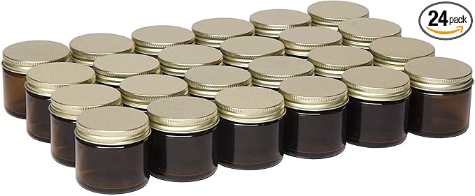 North Mountain Supply 2 Ounce Amber Glass Straight Sided Spice/Canning Jars by North+Mountain+Supply