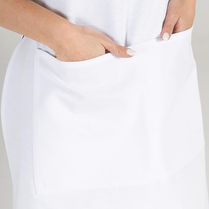 TOSHE Kitchen Apron Waterdrop Resistant Cotton Apron - Image 8