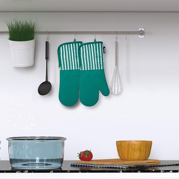 Alselo Silicone Oven Mitts Heat Resistant 932℉ - Image 8
