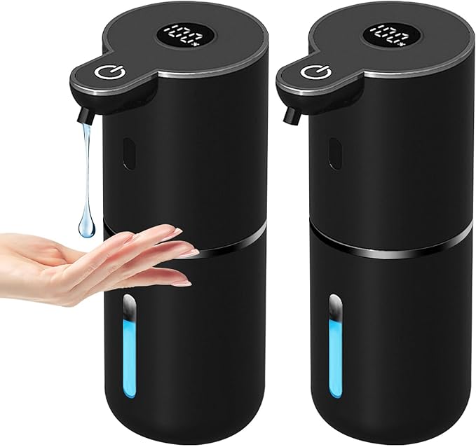 OHIFAST 2 Pack Automatic Liquid Soap Dispenser Touchless, USB Rechargeable by OHIFAST