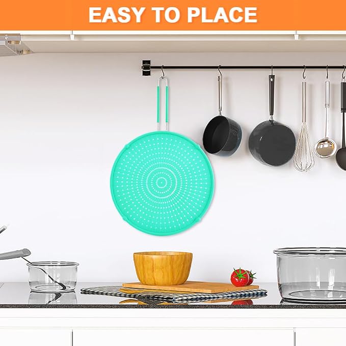 Splatter Screen for Frying Pan, Grease Splatter Guard, Heat-Resistant Splatter - Image 3