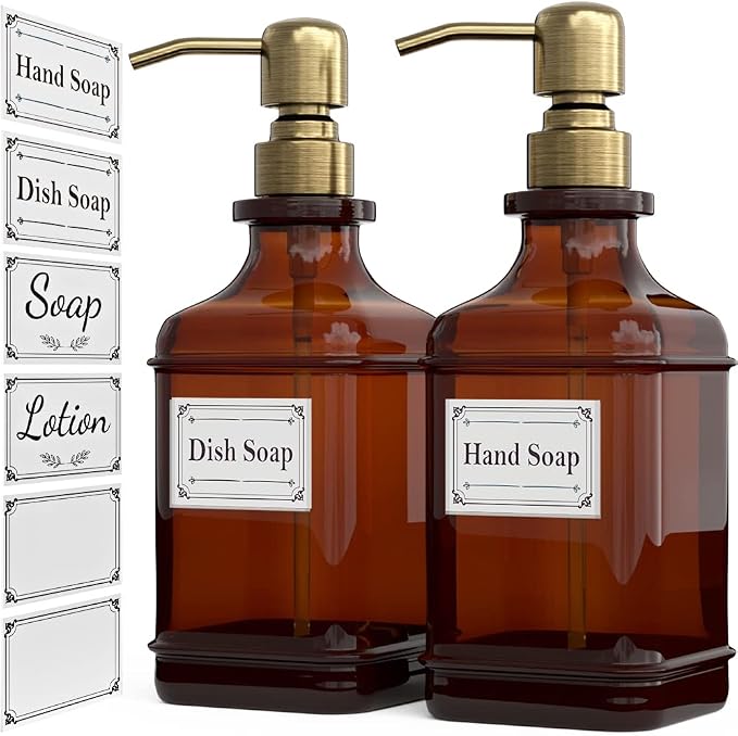 GLADPURE Soap Dispenser 2 Pack, Hand Soap Dispensers by GLADPURE