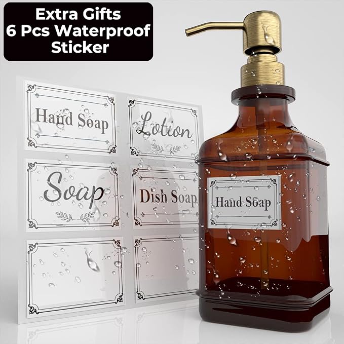 GLADPURE Soap Dispenser 2 Pack, Hand Soap Dispensers - Image 4