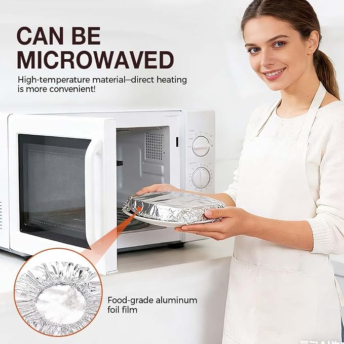 2026 New Reusable Aluminum Foil Food Covers, Pop Up Tin Foil Food Insulation - Image 3