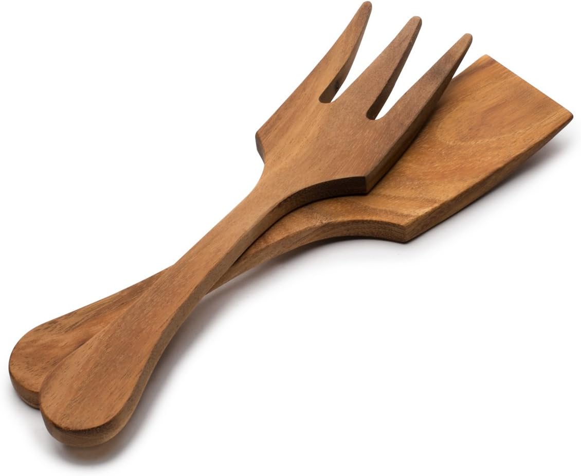Ironwood Gourmet Extra Large Salad Utensil Set, 2.75 x 2.75 x 13 inches