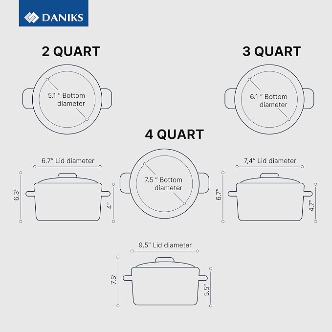 Daniks Modern 11-Piece Stainless Steel Cookware Set - Image 3