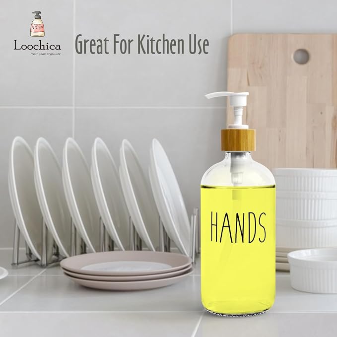 LOOCHICA Clear Glass Soap Bottle - Image 7