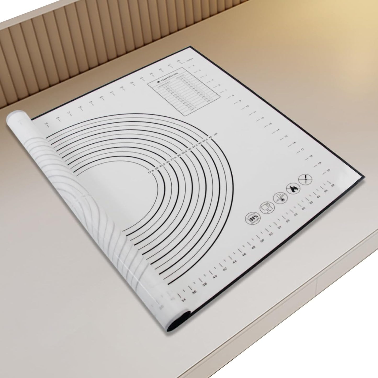 32x24" Extra Large Dough Mat Silicone Baking Mats for Rolling Pastry,Kneading Sourdough Bread Baking Supplies Black