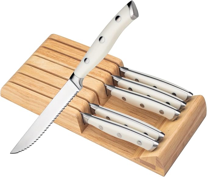 Alata 6-Piece White Steak Knives Set by Alata