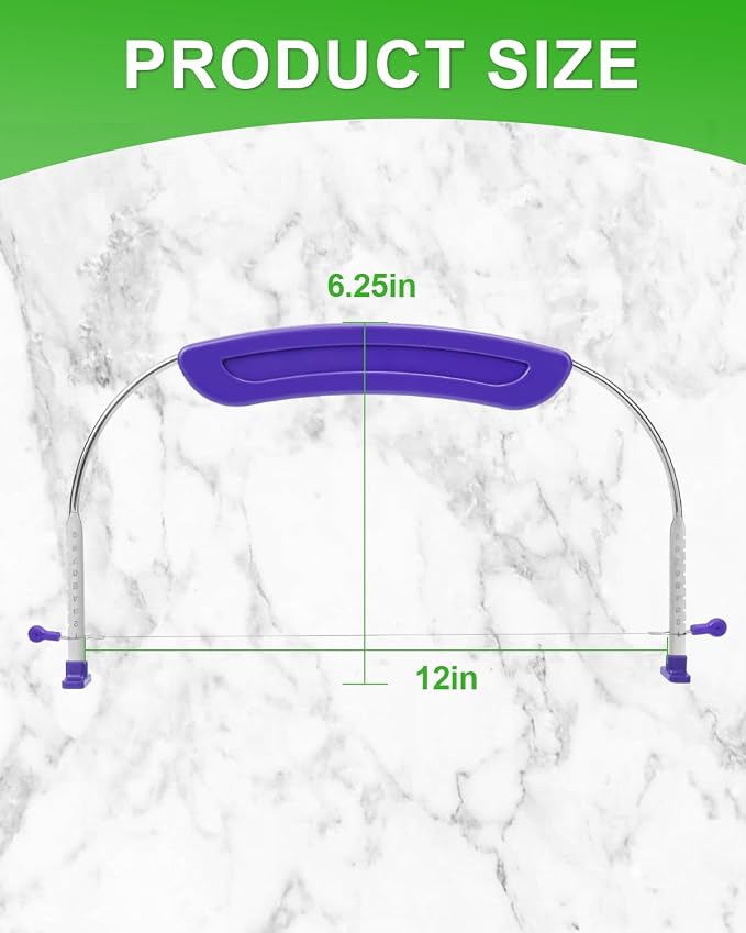 Purple Cake Cutter Slicer Leveler, Premium Food Grade Stainless Steel Cake - Image 5