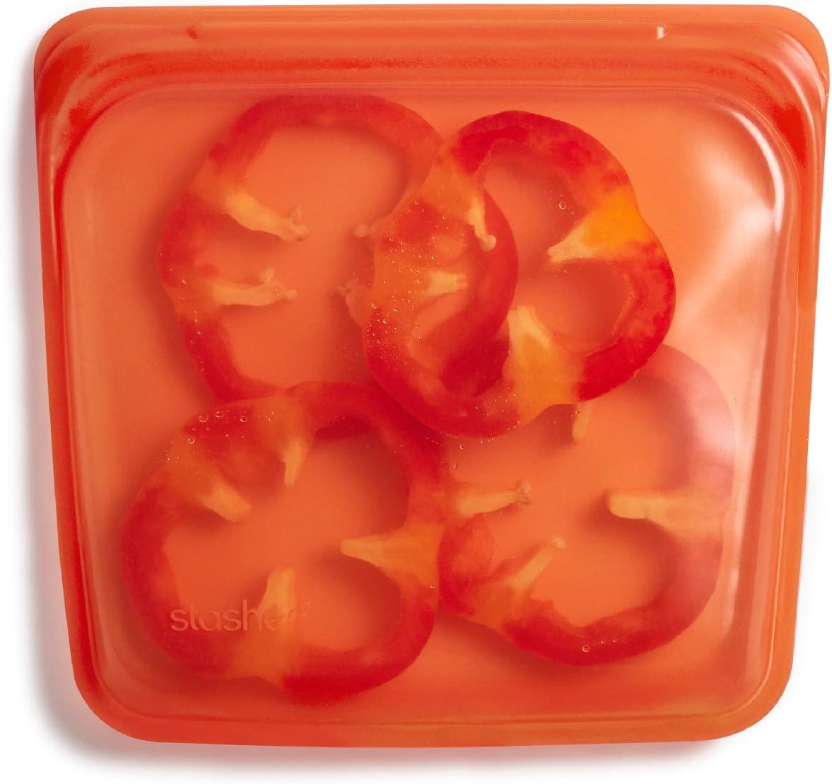 Stasher Premium Silicone Reusable Food Storage Sandwich Bag, Citrus, Microwave, Sous Vide, Dishwasher, Oven and Freezer Safe, BPA Free, Leak-free, Eco-friendly, 28 Oz