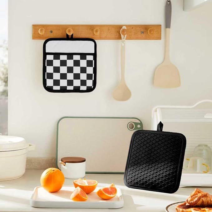Ohocut Checkered Pot Holder, Silicone Pot Holders - Image 4
