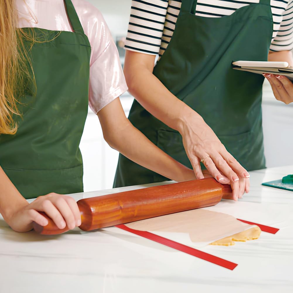 Measuring Dough Strips, Silicone Measuring Dough Strip, Rolling Pin Guide Silicone, Leveler Sticks Ruler Strips Guides Thickness Rails Non Stick Baking Strip for Biscuits Noodles Kitchen 6Pcs