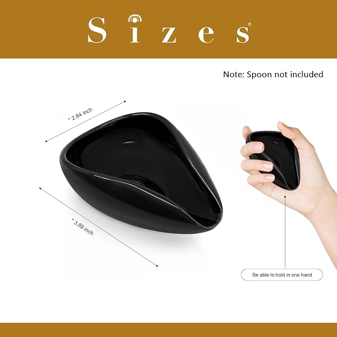 Ceramic Coffee Spoon Rest, Small Black Spoon Rest and Coffee Spoon Holder - Image 3