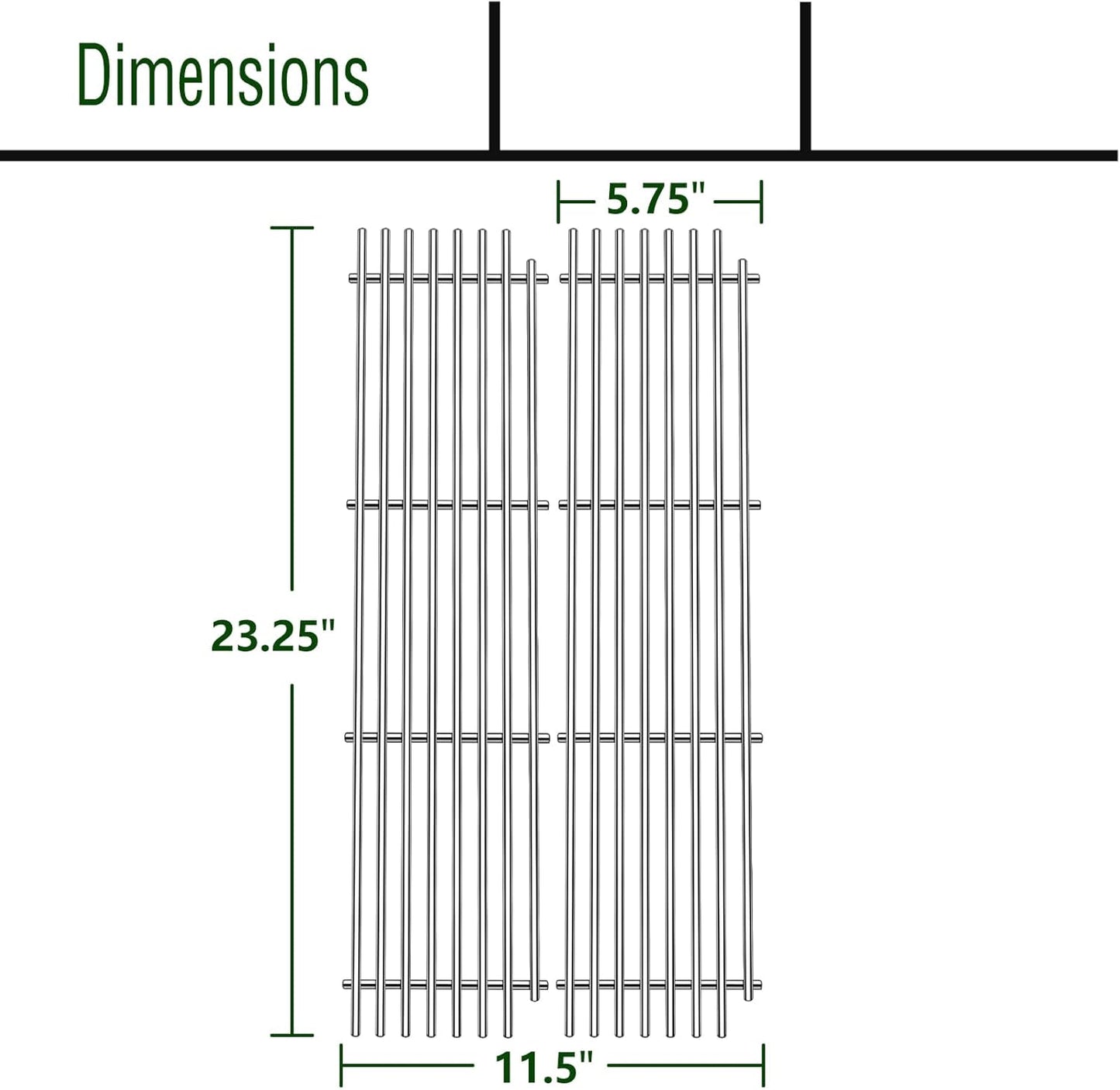 Grill Grates BBQ Parts for 54921 Viking Grill VGBQ 30 in T Series,VGBQ 41 in T Series,VGBQ 53 in T Series, VGBQ300T,VGBQ0302T,VGBQ3002RT,VGBQ4103RT,Stainless Steel Grid Accessories Replacement