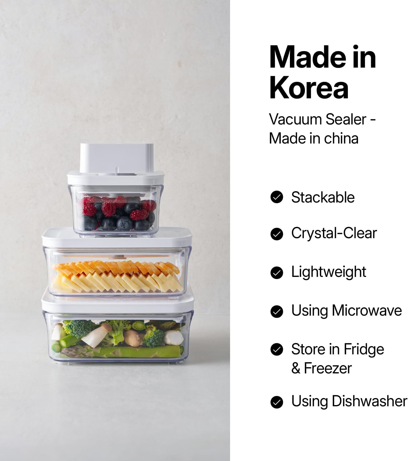 Premium Airtight Food Storage Containers, Mini Square 2pc/set(0.85qt), Smart One-Click Seal Lid, No Hinges, 100% Leak Proof, BPA-FREE, Dishwasher, Freezer & Microwave Safe