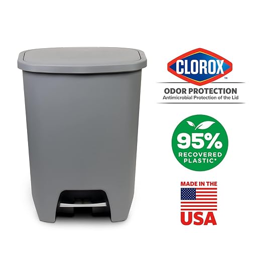 Glad Kitchen Trash Can | Large Plastic Waste Bin - Image 3