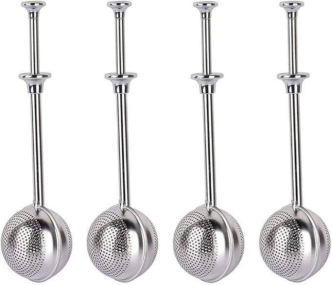 4Pcs Stainless Steel Tea Infuser Tea Strainer Sugar Flour Sifters Powdered by MIAOJIN