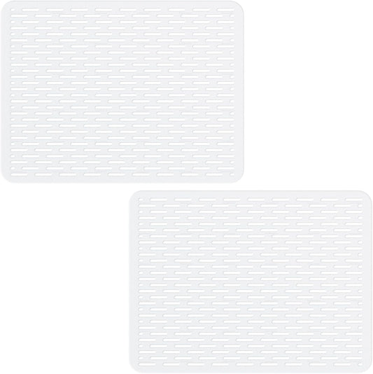 Bligli Mesh Sink Mat, 15.7 x 11.8inch Sink Prtector Mats for Kitchen Sinks, PVC Eco-Friendly Sink Protectors for Bottom of Sink, Fast Draining, Easy Cleaning, Clear