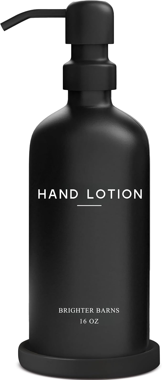 Black Glass Lotion Dispenser by BrighterBarns