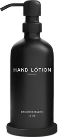 Black Glass Lotion Dispenser by BrighterBarns