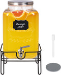 Bululuo Glass Drinks Dispenser for Parties, 2 Gallon Beverage Dispenser by Moretoes