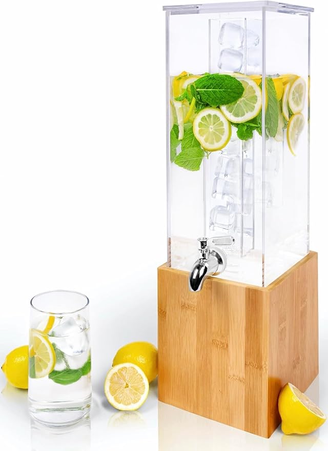 ACRYLIC Drink Dispenser- 1.25 GALLON Beverage Dispenser by KSESTOR