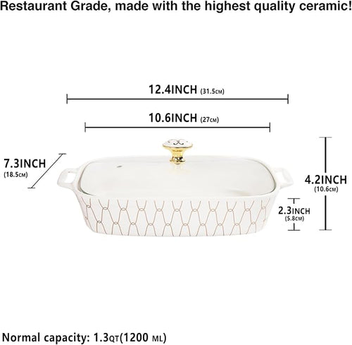 10" x 7" Ceramic Casserole Dish - Image 2