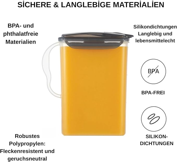 LocknLock Aqua Fridge Door Water Jug | Clear Pitcher | BPA Free Plastic Pitcher - Image 3