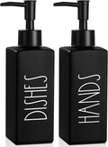 Hand and Dish Soap Dispenser Set, Matte Black Dish Dispenser Bottle by RACOBOT