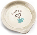 FANGSUN Coffee Spoon Rest, 3.5 Inch Ceramic Spoon Holder by FANGSUN