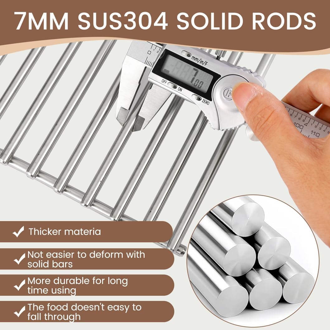 SF876C (3-Pack) 16 7/8" Stainless Steel Cooking Grid for Charbroil 463441312, 463432215 463461613 463436214 463436215 463441514 463440109 463436213 463420508