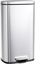 Arlopu 13.2 Gallon Step Trash Can, Stainless Steel Garbage Bin, Soft-Close by Arlopu
