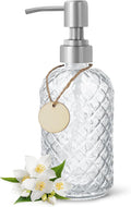 Gem-Patterned Glass Soap Dispenser by HomeandKitchenNO1