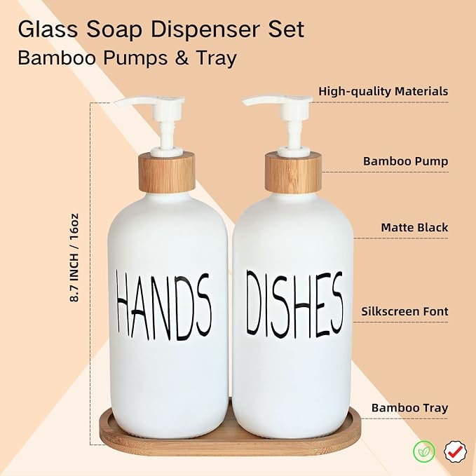 Glass Soap Dispenser Set - Image 2