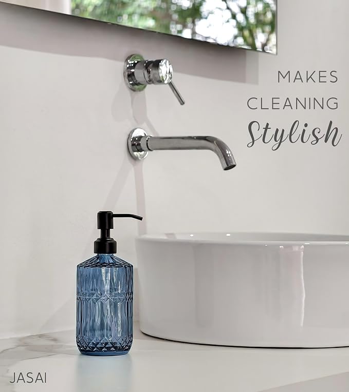 JASAI 18Oz Blue Soap Dispenser - Image 6