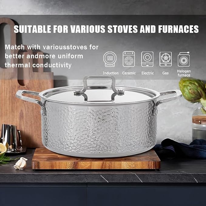 Vivicreate Tri Ply Stainless Steel Stock Pot - Image 2