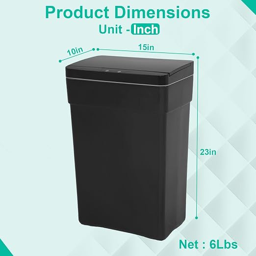 BestOffice 13 Gallon Trash Can Automatic Kitchen Trash Can Touch Free - Image 7