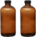 - 16 oz Amber Glass Boston Round Bottles by Unknown