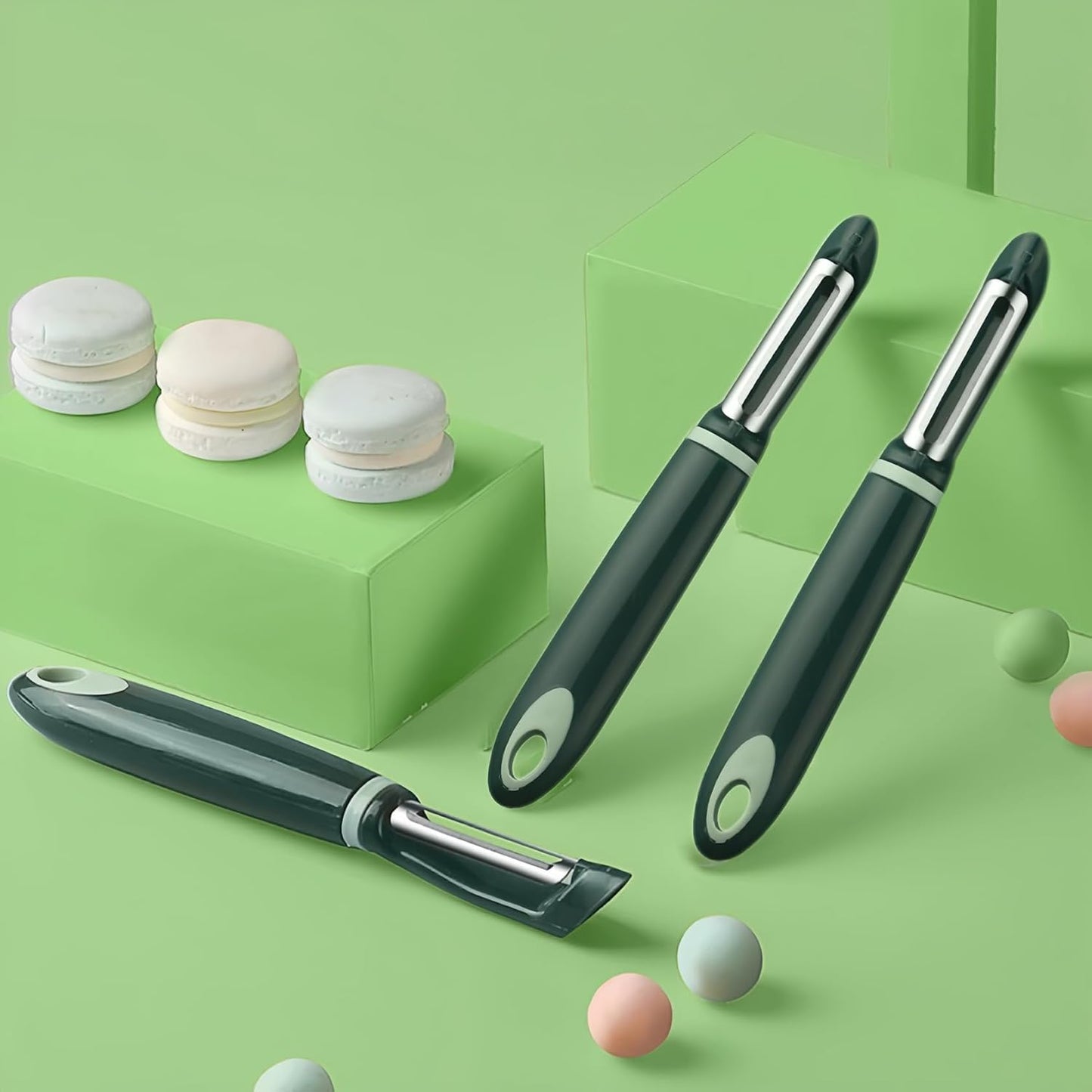 10 Pack Vegetable Potato Peeler for Kitchen,Ergonomic Soft-Touch Handle-Black (Aquamarine, 30 Pack)