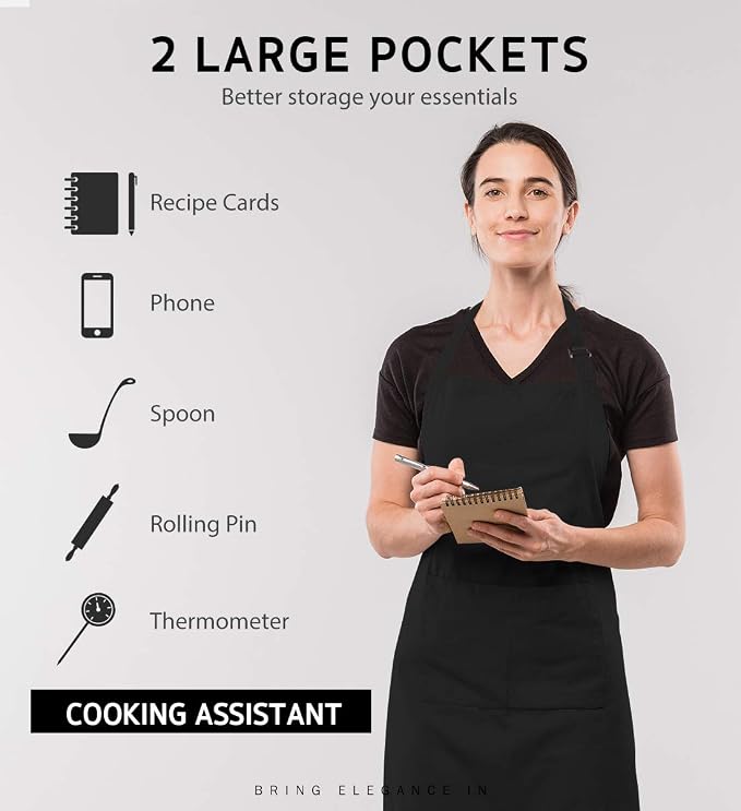 Syntus 4 Pack Adjustable Bib Apron - Image 4