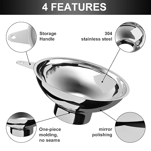 Serinar 5.7 in X 2.26 in Caliber Stainless Steel Canning Funnel - Image 3