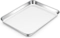 E-far Toaster Oven Tray, 10.5”x8.3” Stainless Steel Small Baking Cookie Sheet by E-far