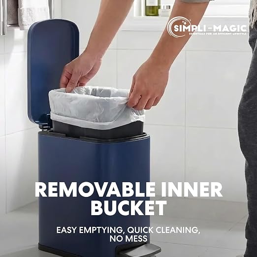 SIMPLI-Magic 6L/1.6G Stainless Steel Bathroom Trash Can - Image 6