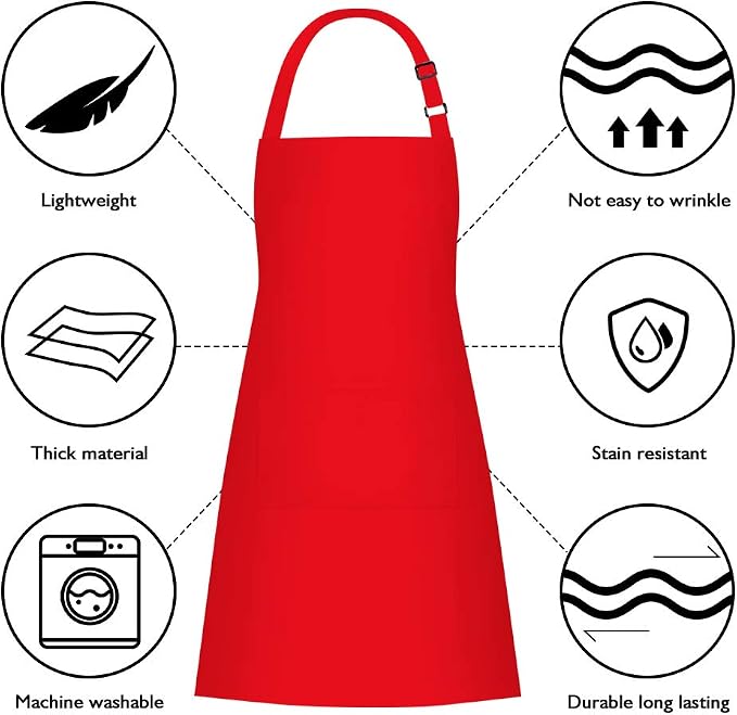 Jubatus 2 Pack 100% Cotton Aprons - Image 6